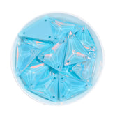 Slim Triangle Shape Aquamarine AM High Quality Glass Sew-on Rhinestones WholesaleRhinestone